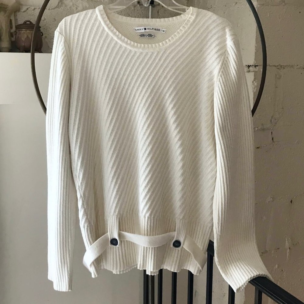 Tommy Hilfiger Women's Sweater with Belt Accent